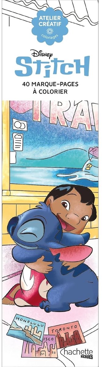Hachette héros disney stitch - 40 marque-pages à colorier pour adultes