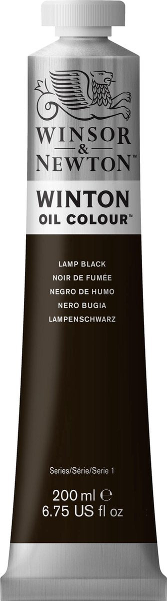 Winsor Newton Winton couleurs à l'huile 200 ml noir lampe