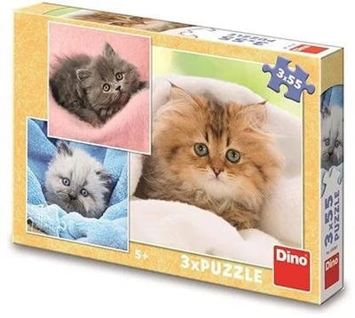Puzzle mignon chatons 3 x 55 pièces