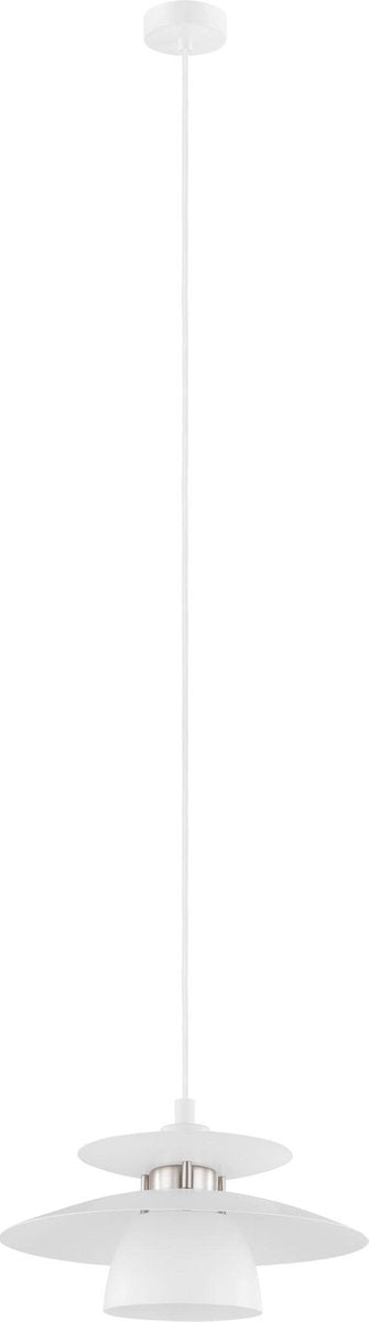 Eglo brenda - suspension - e27 - ø 32 cm - blanc nickel mat