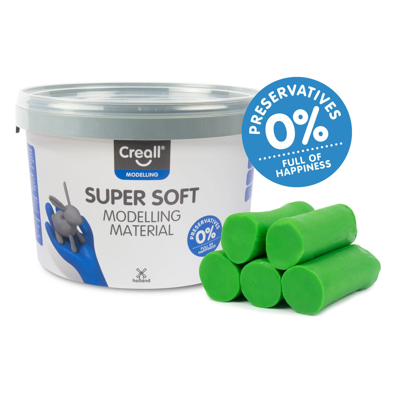 Creall Suppersoft Clay Green, 1750gr.