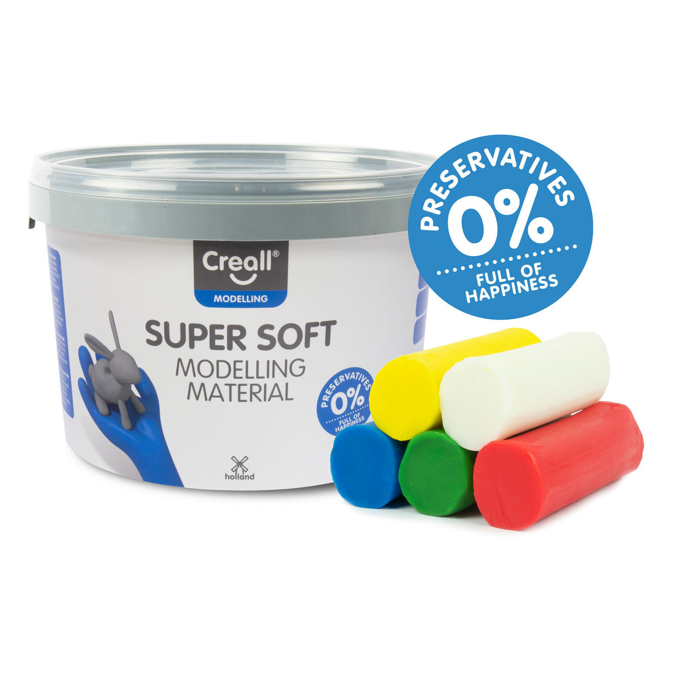 Creall Suppersoft Clay 5 couleurs, 1750gr.