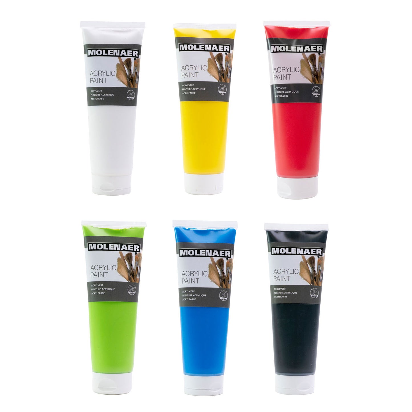 Peinture acrylique Molenaer, 6x250 ml