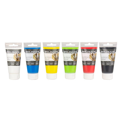 Peinture acrylique Molenaer, 6x75 ml