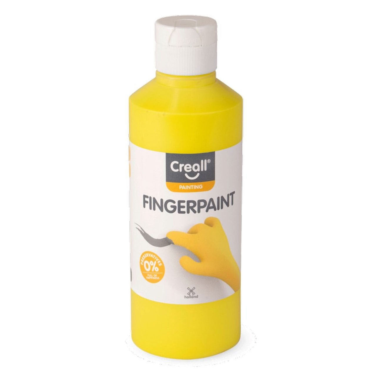 Peinture au doigt Creall jaune sans conservation - 250ml