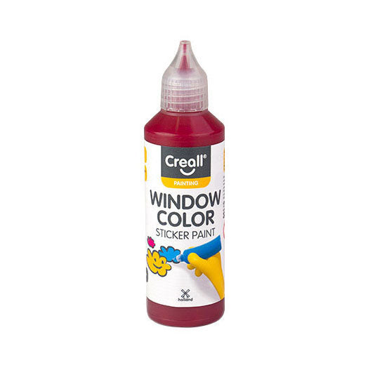 Peinture pour vitres Creall rouge foncé - 80ml