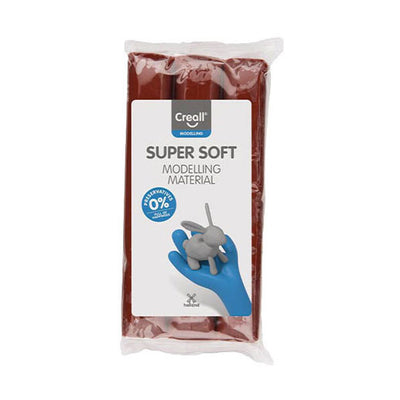 Creall argile supersoft marron sans conservation - 500gr.