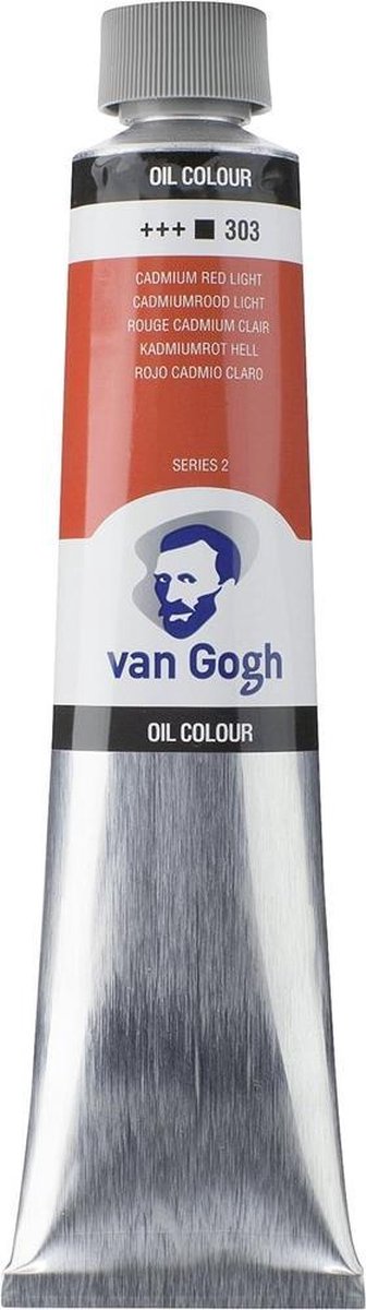 Peinture à l'huile Van Gogh tube 200 ml rouge de cadmium clair 303