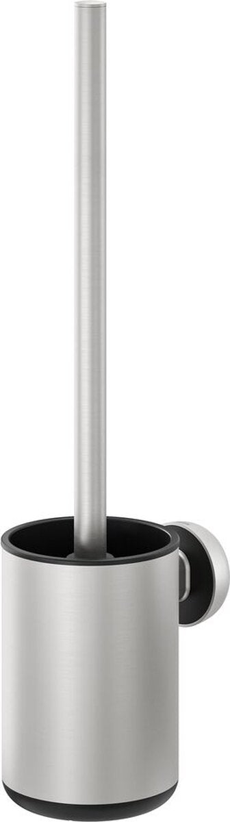 Tiger Cooper - Brosse WC avec support - Brosse WC avec support suspendu - sans perçage - perçage ou collage - acier inoxydable brossé noir