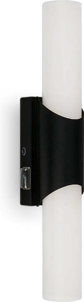 Briloner lime - Lampe de miroir LED - éclairage miroir de salle de bain - avec interrupteur intégré - lumière blanc neutre 4 000k - 6,5w - 700 lm - noir - 32cm