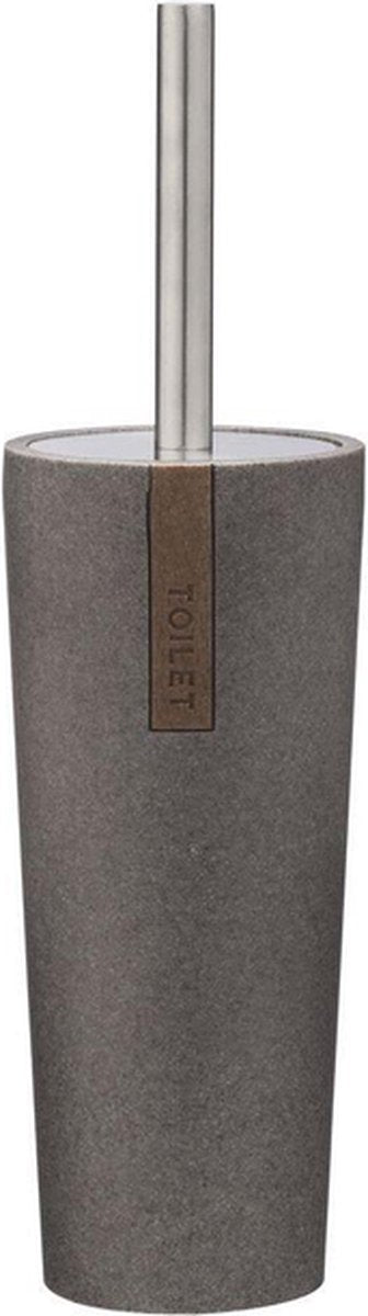 Brosse de toilette Sealskin Pierra avec support autoportante - gris