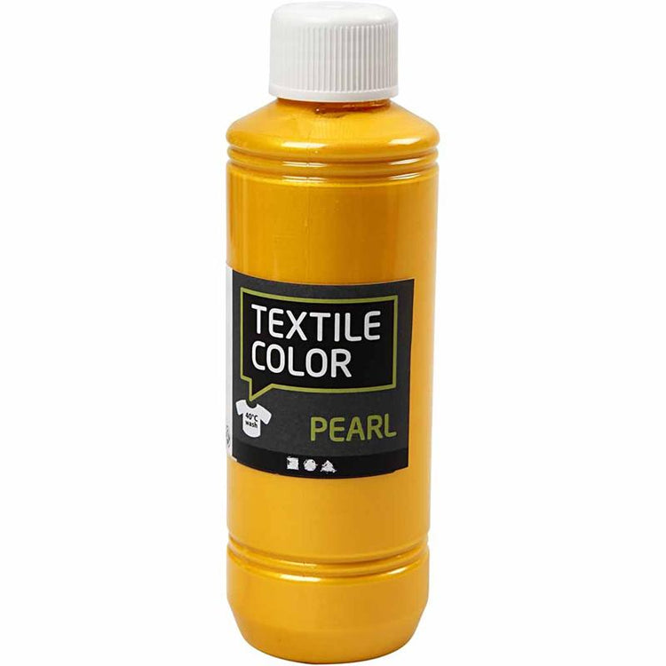 Couleur textile Creativ company, nacre, jaune, 250 ml 1 bouteille