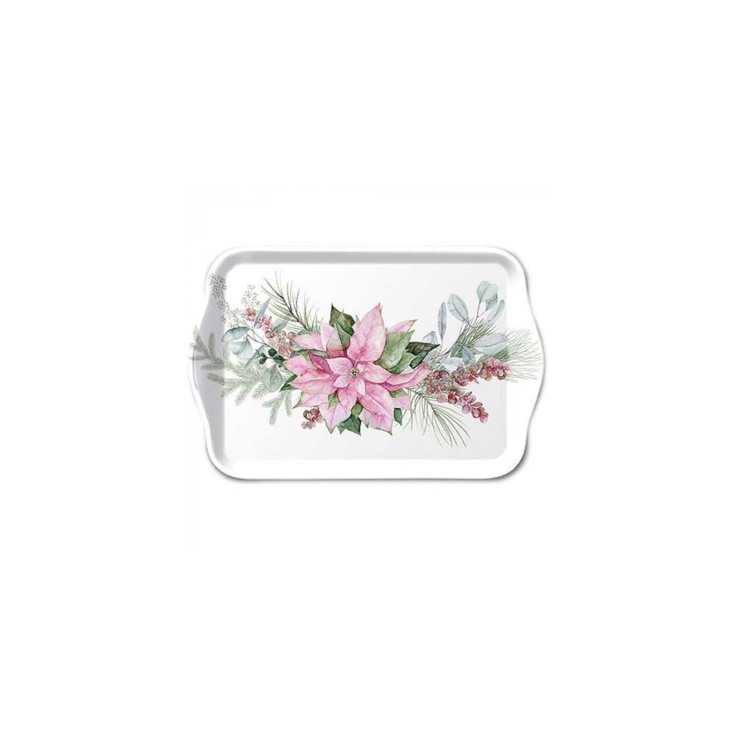 Plateau Ambiente 13x21cm poinsettia rose