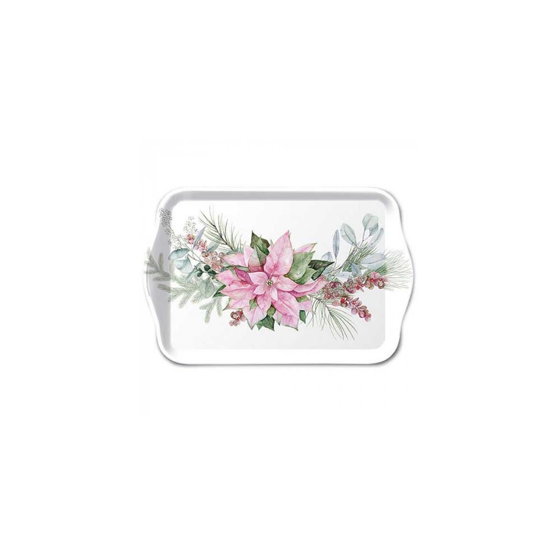 Plateau Ambiente 13x21cm poinsettia rose