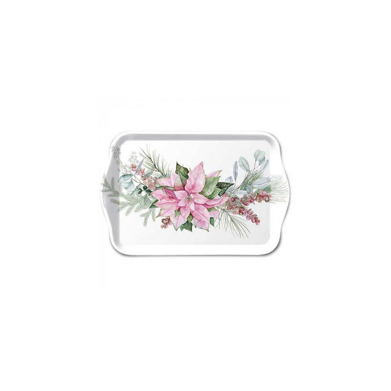 Plateau Ambiente 13x21cm poinsettia rose