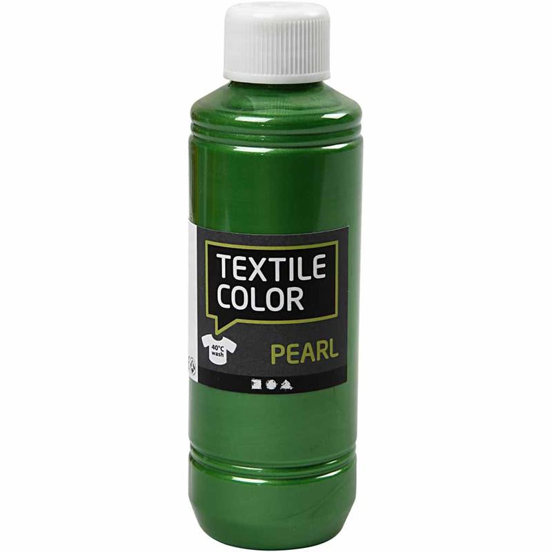 Couleur textile Creativ company, nacre, vert brillant, 250 ml 1 flacon