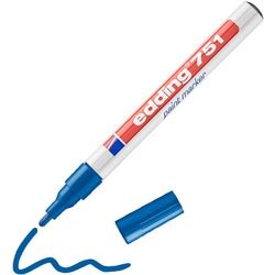 Marqueur peinture edding 751 bleu pointe ronde 1-2 mm