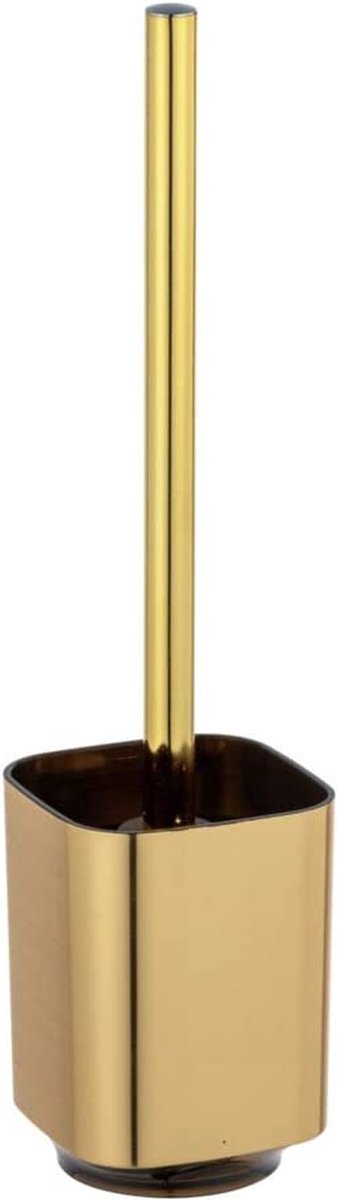 Wenko porte-brosse de toilette auron or plastique - brosse de toilette avec support - brosse de toilette avec support autoportante