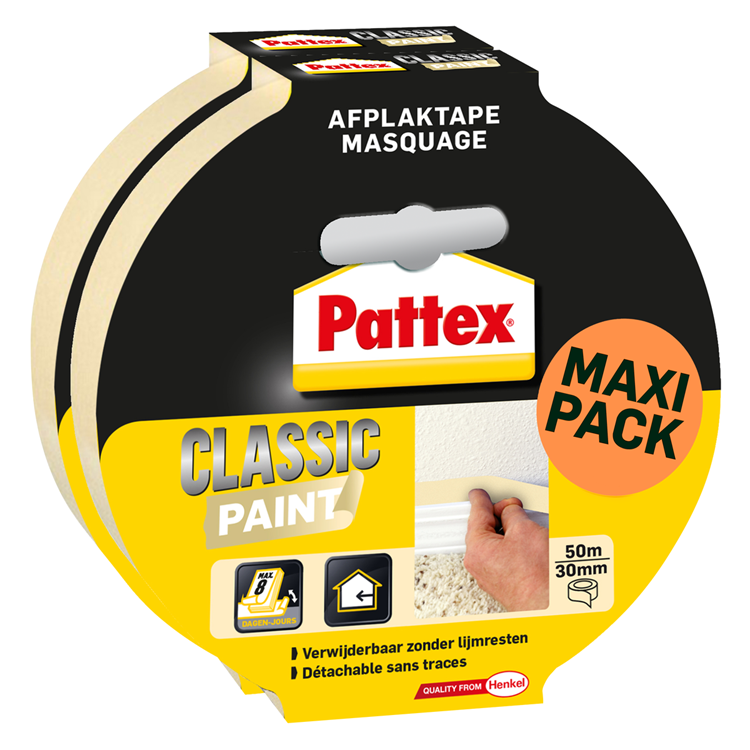 Pattex 1069917 - peinture classique 30mm x50mmmaxi pack | 6 pièces