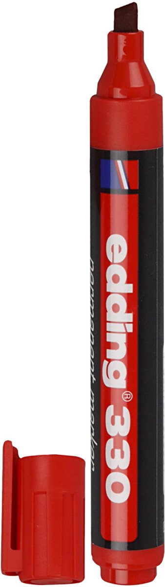 Edding 330 marqueur, épaisseur de ligne 1 à 5 mm, rouge, 1 pièce