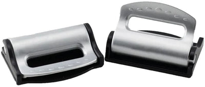 Paire de bouchés de ceinture de sécurité HP, argent noir
