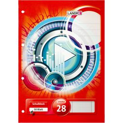 Bloc notes landré 50 feuilles rouge