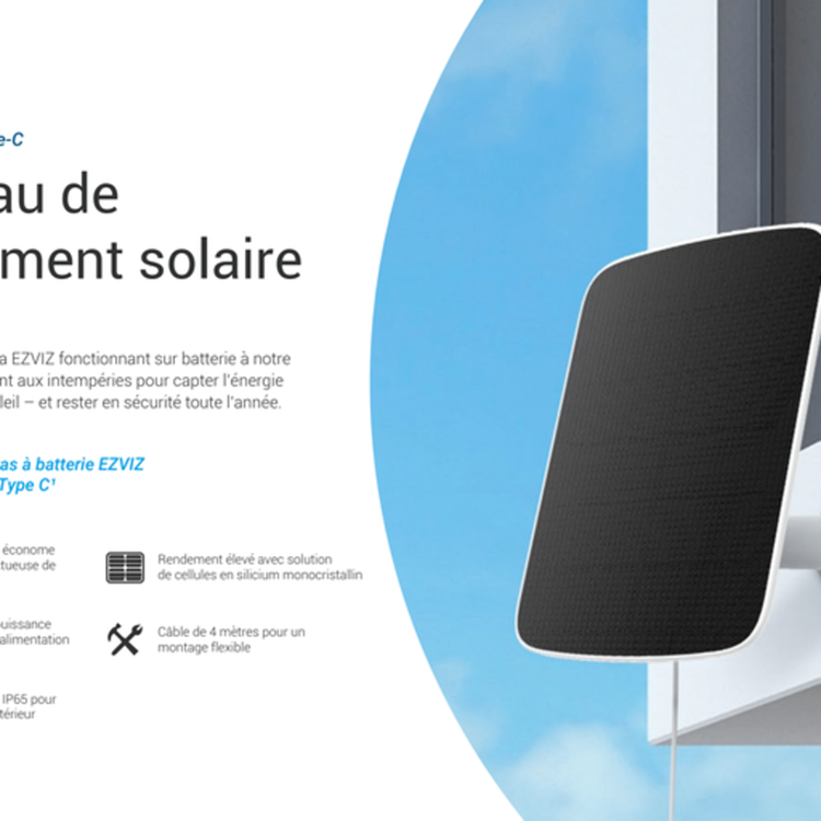 Ezviz 1071082 - panneau solaire type-c max 6,18w | 1 pièce