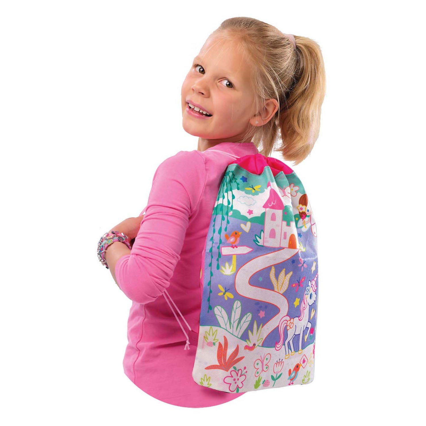 SES 5 activités dans un sac à dos rose