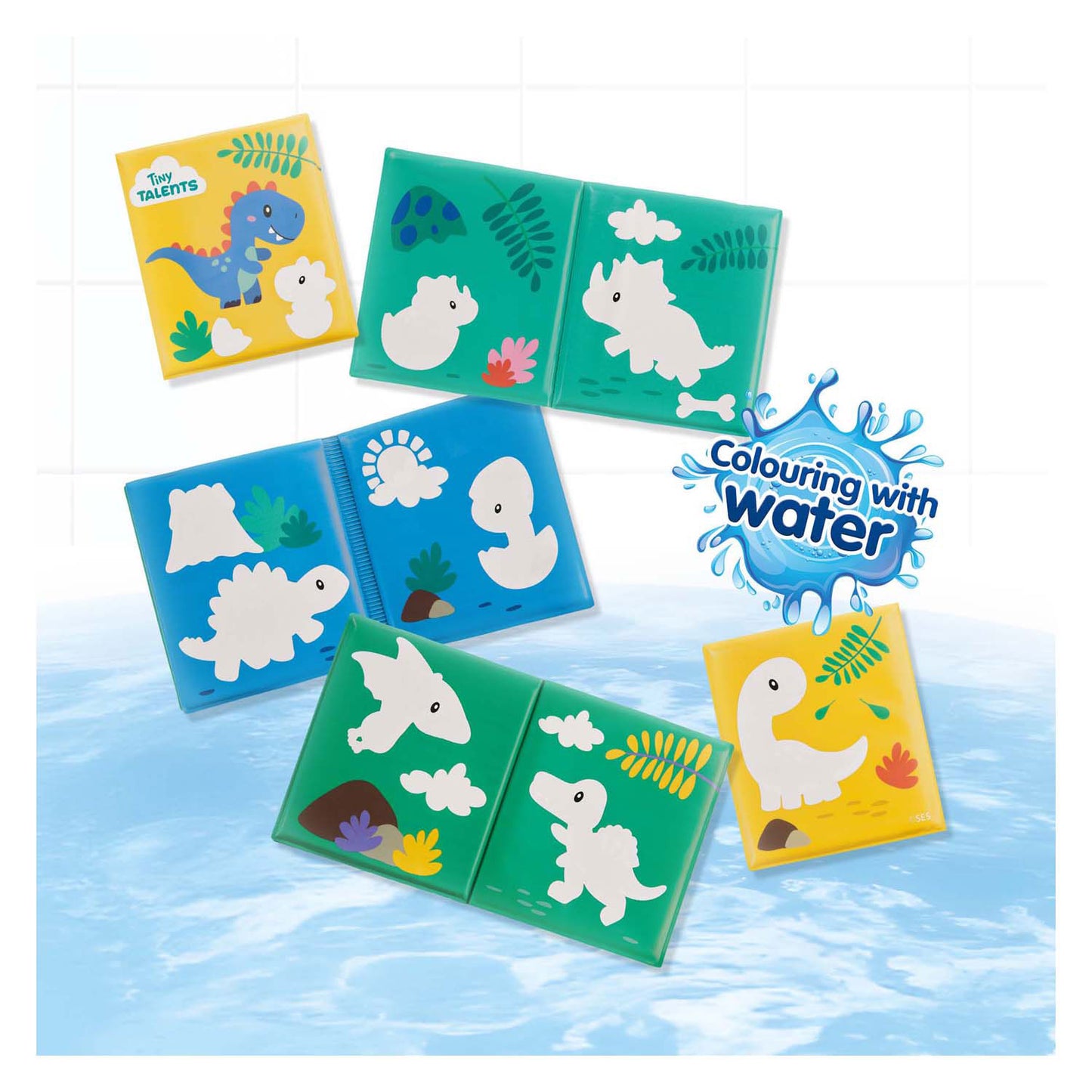 SES BADBOOK - Couleurs avec des dinosaures d'eau