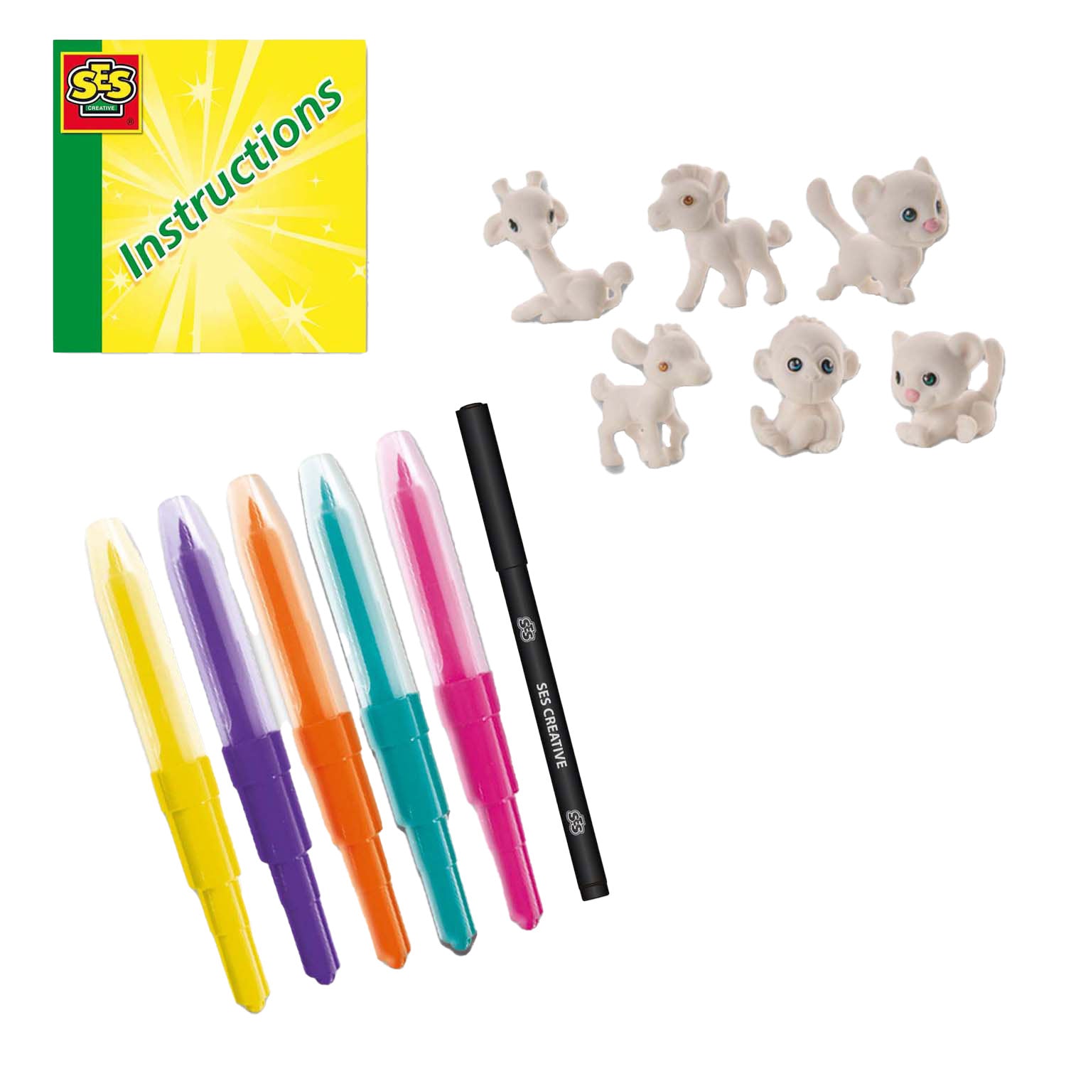 Ses Blow Airbrush stylos - Safari Animals, 6e.