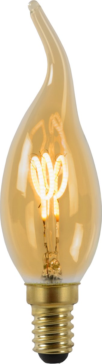 Lucide ct35 - lampe à filament - ø 3,5 cm - LED dimmable - E14 - 1x3W 2200K - ambre