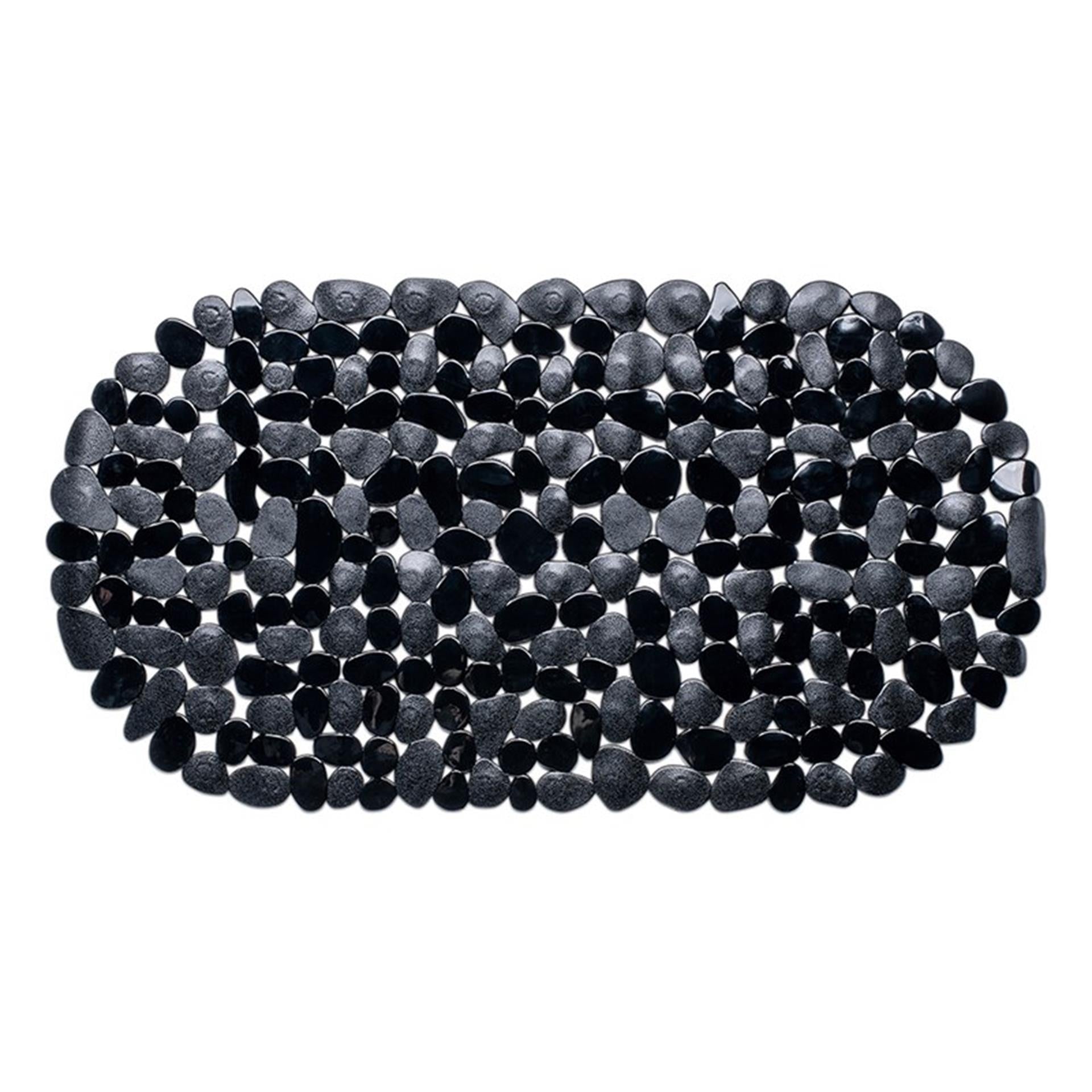 Wicotex tapis de bain pierres antidérapantes 68x35cm noir
