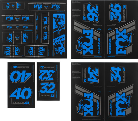 Kit d'autocollants pour fourche et amortisseur Fox Racing Shox Heritage jusqu'au modèle 2020
