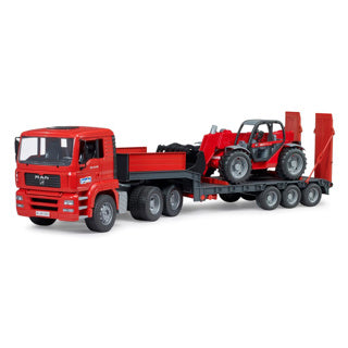 Bruder Man Tga Low -Loader avec Manitou MLT633 très