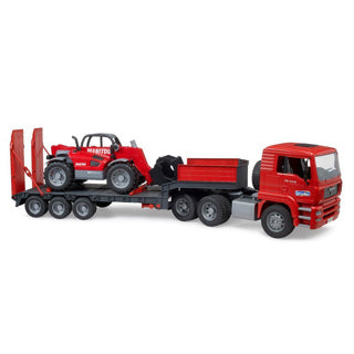Bruder Man Tga Low -Loader avec Manitou MLT633 très