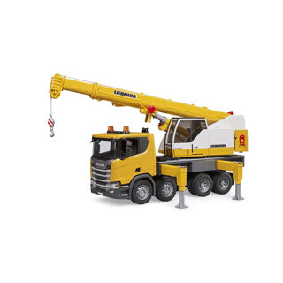 Bruder Scania Super 560r Tamion avec Liebherr Hijskra