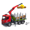 Bruder MB Arocs Wood Truck avec un chargement de grue et de saisie
