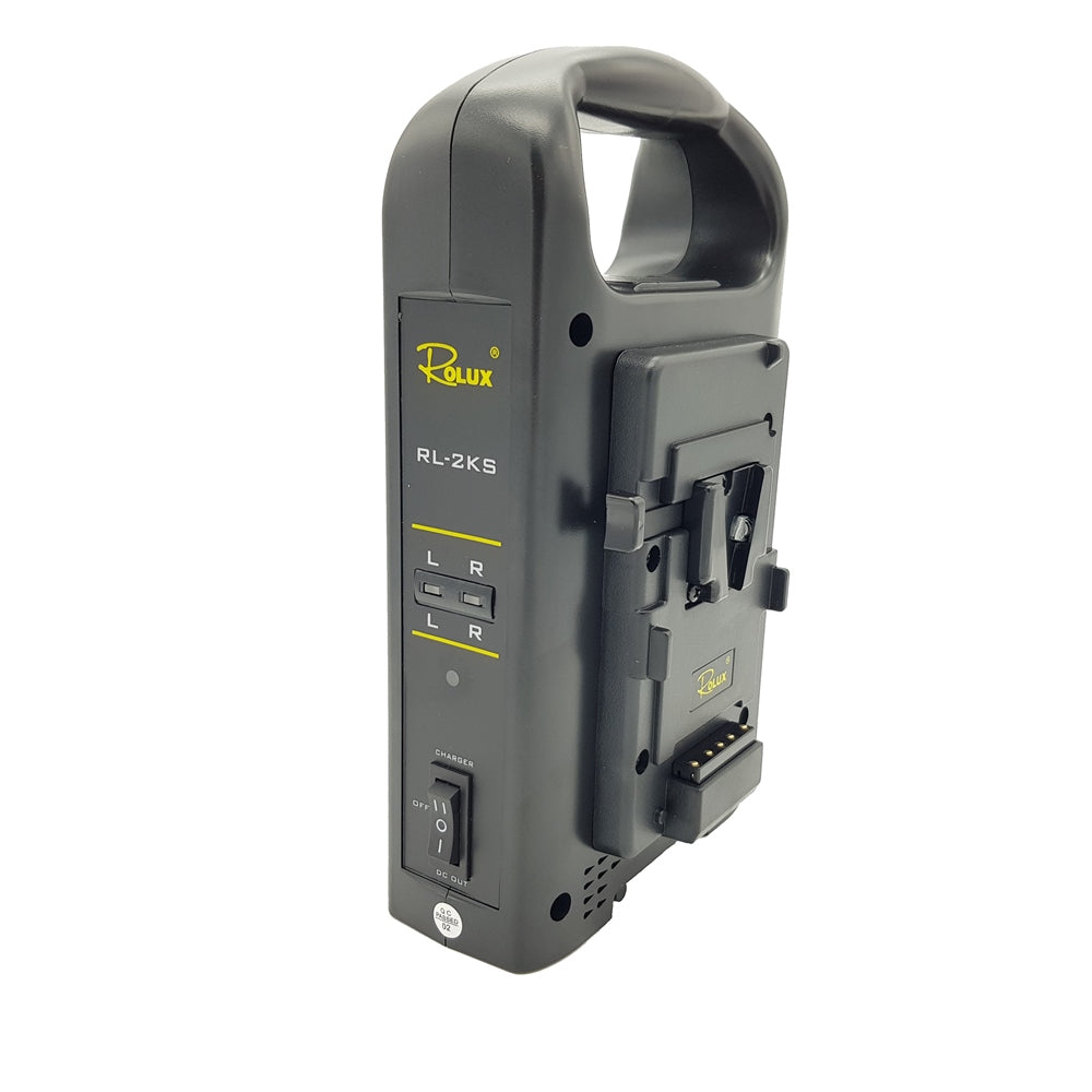Chargeur de batterie à double batterie ROLUX RL-2KS pour la batterie en V-Mount