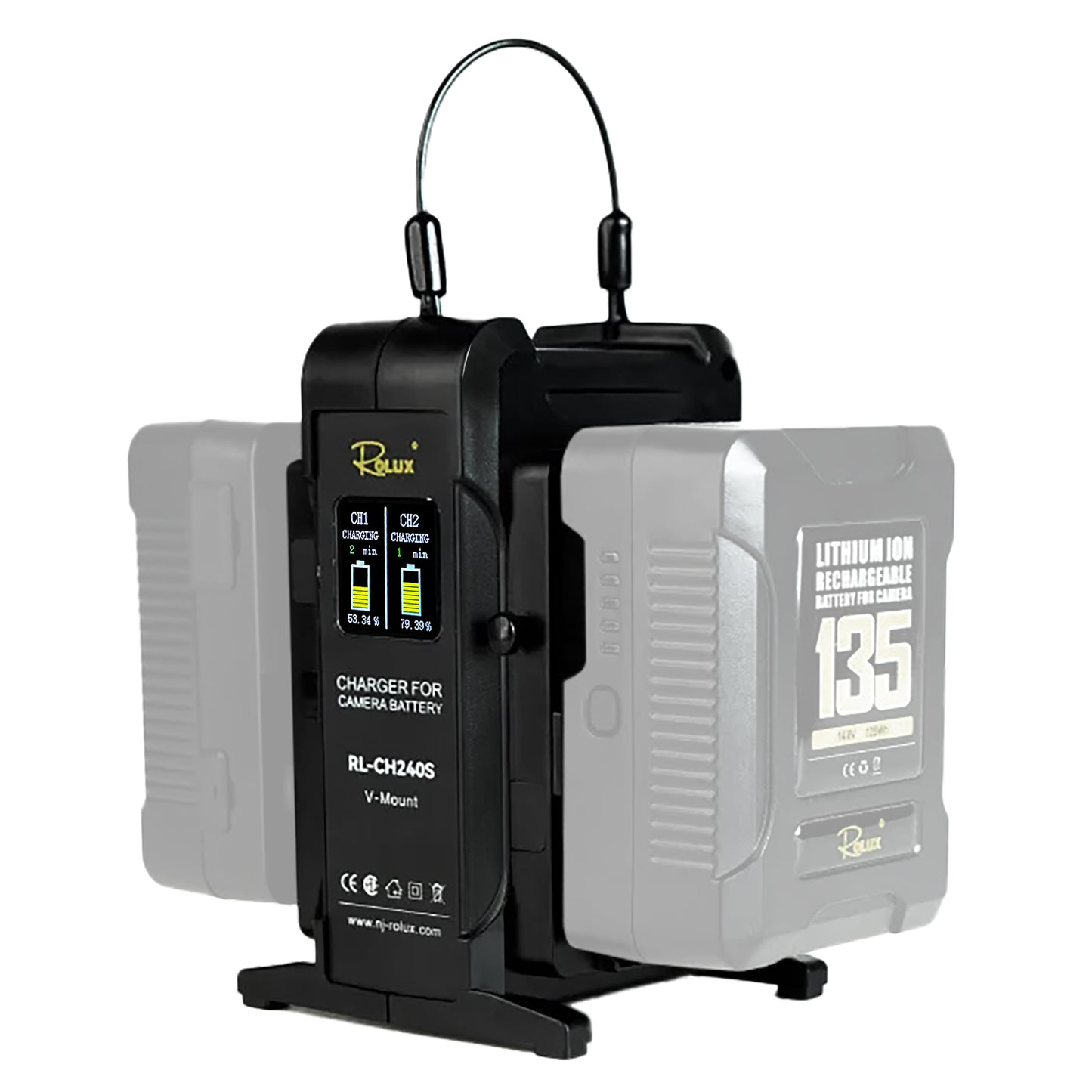 ROLUX DOUBLE FAST CHARGER RL-CH240S pour la batterie en V