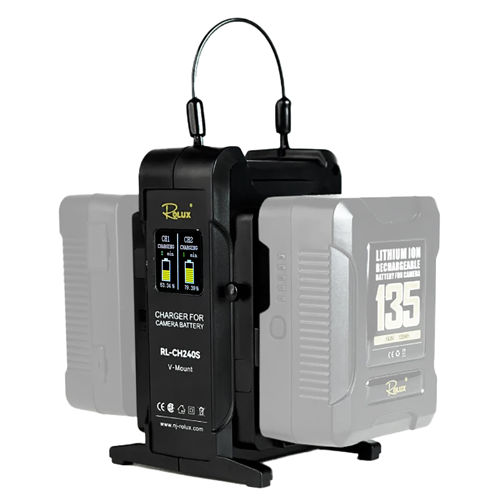 ROLUX DOUBLE FAST CHARGER RL-CH240S pour la batterie en V