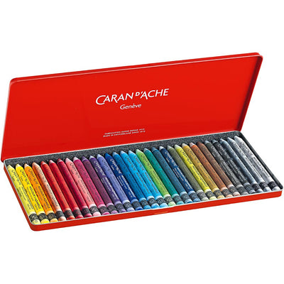 Caran dache caran d'ache neocolor ii, l : 10 cm, épaisseur 8,5 mm, différentes couleurs, 30 pièces 1 boîte