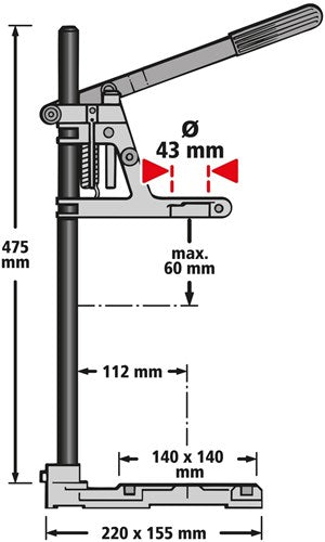 Wolfcraft Wolfcraft Drill Stands 23x16 cm 3406000