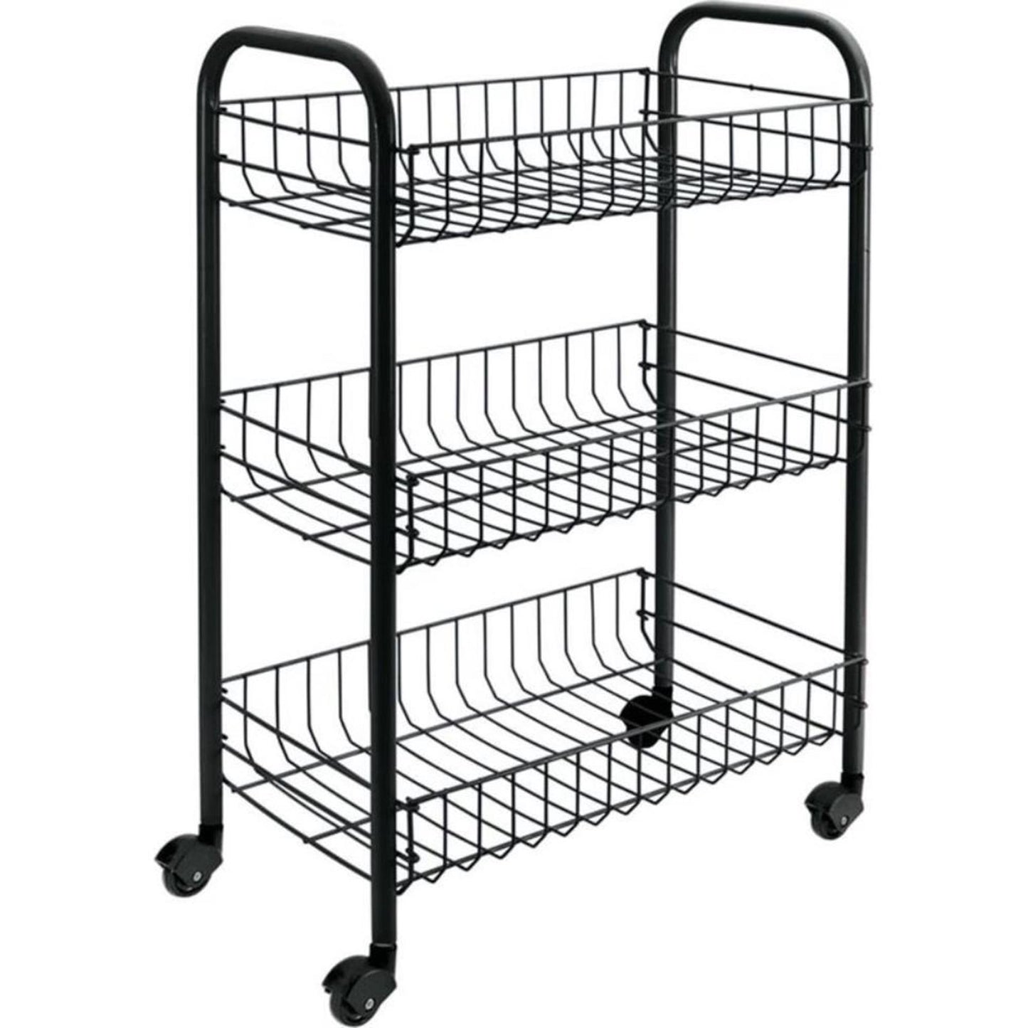 Tomado-Metaltex Tomado-Metaltex Siena Kitchen chariot avec roues 41x23x63 cm noir