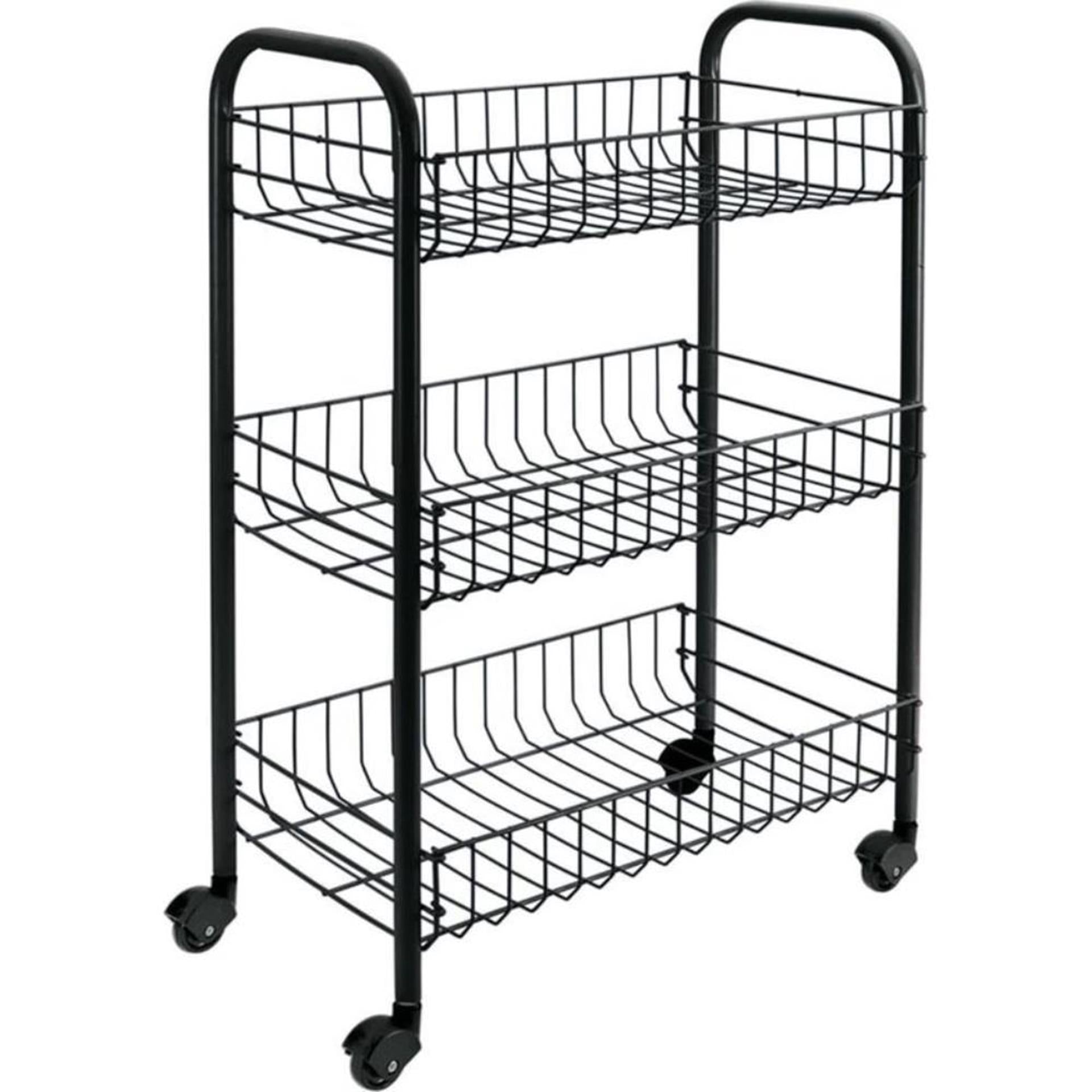 Tomado-Metaltex Tomado-Metaltex Siena Kitchen chariot avec roues 41x23x63 cm noir