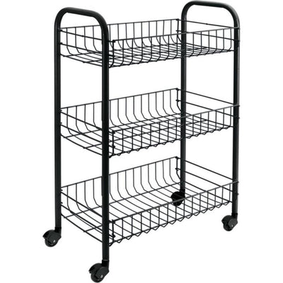 Tomado-Metaltex Tomado-Metaltex Siena Kitchen chariot avec roues 41x23x63 cm noir