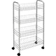 Tomado-Metaltex Tomado-Metaltex Kitchen Bathroom Rangement Trolley Pise avec 4 paniers noirs