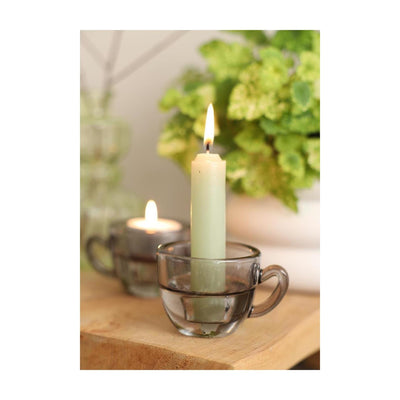Bougeoir Idées 4 saisons gris café ø8xh5cm