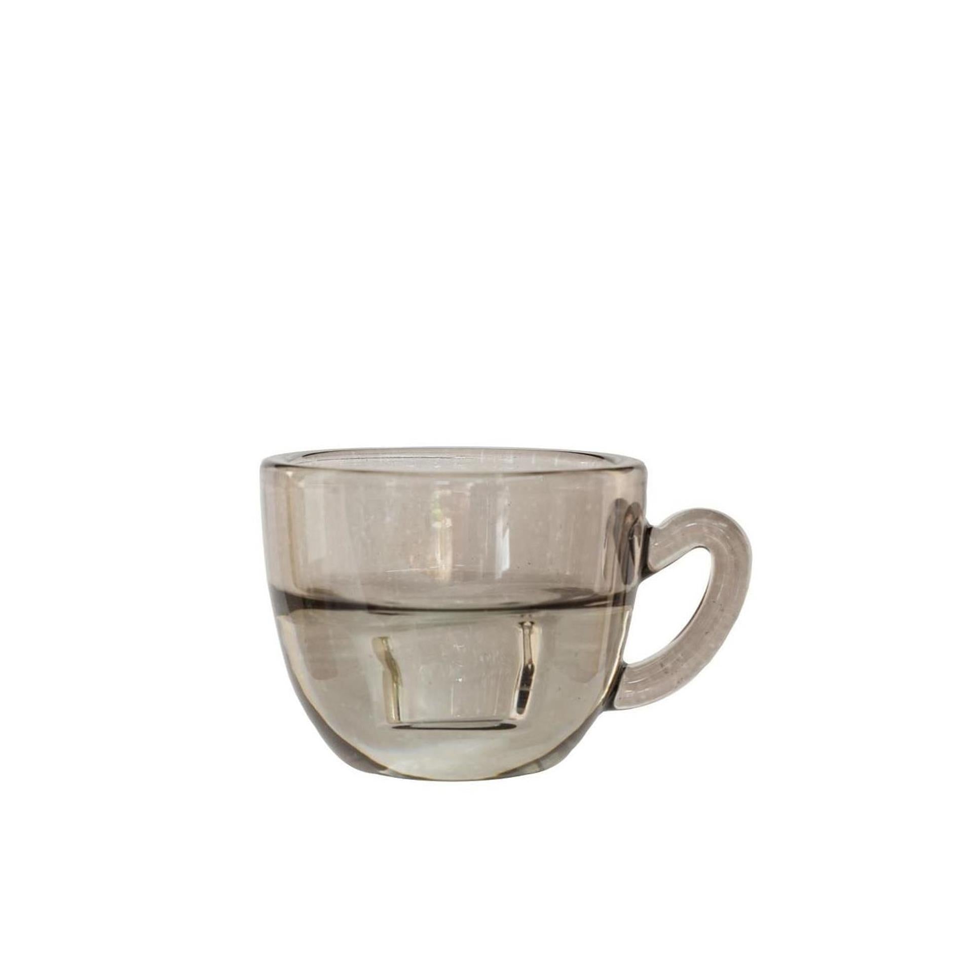 Bougeoir Idées 4 saisons gris café ø8xh5cm