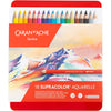 Crayons aquarelle Caran dache caran d'ache supracolor ii, l : 17 cm, mine 3,8 mm, différentes couleurs, 18 pièces 1 boîte