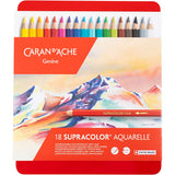 Crayons aquarelle Caran dache caran d'ache supracolor ii, l : 17 cm, mine 3,8 mm, différentes couleurs, 18 pièces 1 boîte - afbeelding 2